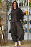 Tiby Funnel Neck Layering Top Leopard Chocolate